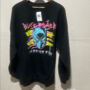 Marvel Black Panther Men's Crewneck Sweater - Black and Yellow